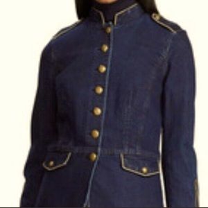 Lauren Ralph Lauren Womens Size 0 Denim Military Jacket